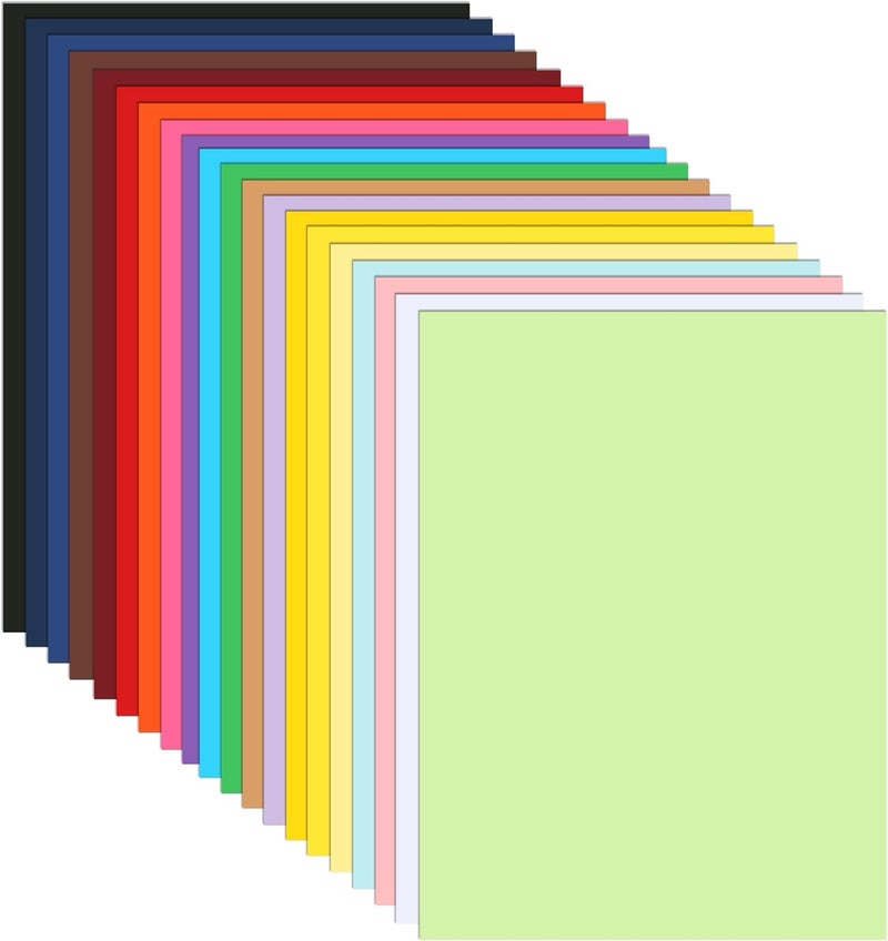 Guakicae 40 Sheets Colored Cardstock 8.5 x 11 Craft Paper, 20 Assorted Colors 75lb Thick Construction Paper Card Stock for DIY Making Cards, Wedding Invitations, School, Memus, Birthday Decorations - Image 1